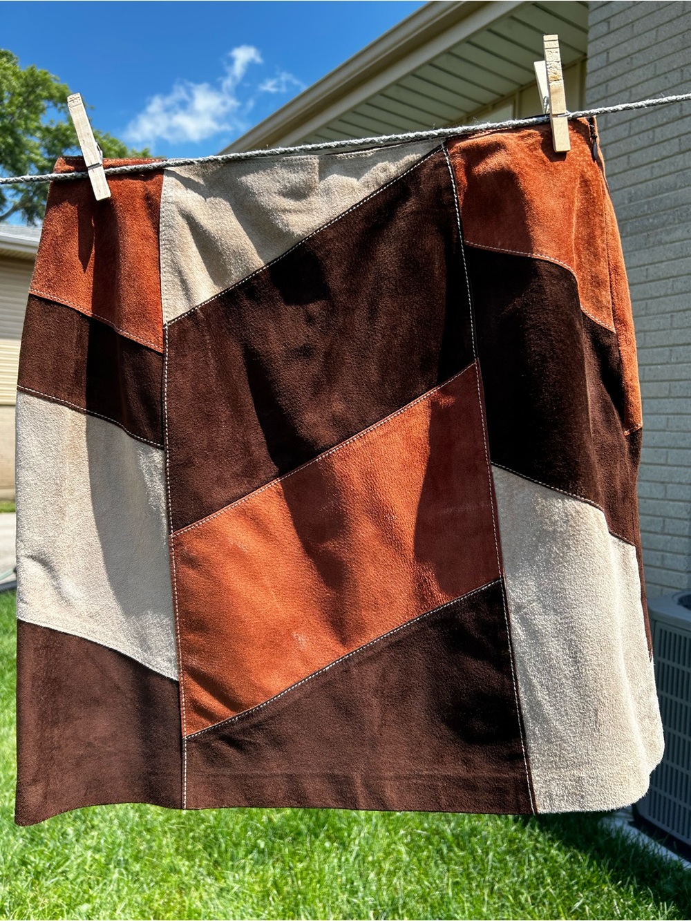 Apostrophe Leather Skirt
